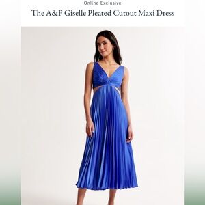 A&F Giselle pleated cutout maxi dress (size m)